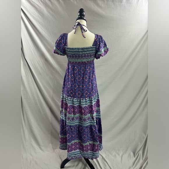 Boho Print A-Line Dress Purple - Picture 8 of 8
